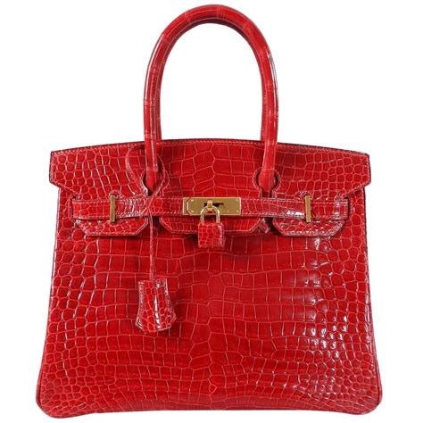 red crocodile Birkin Bag